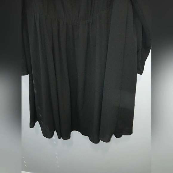 Torrid women's size 2X black long sleeve midi strappy back a-line dress … - Picture 5 of 10